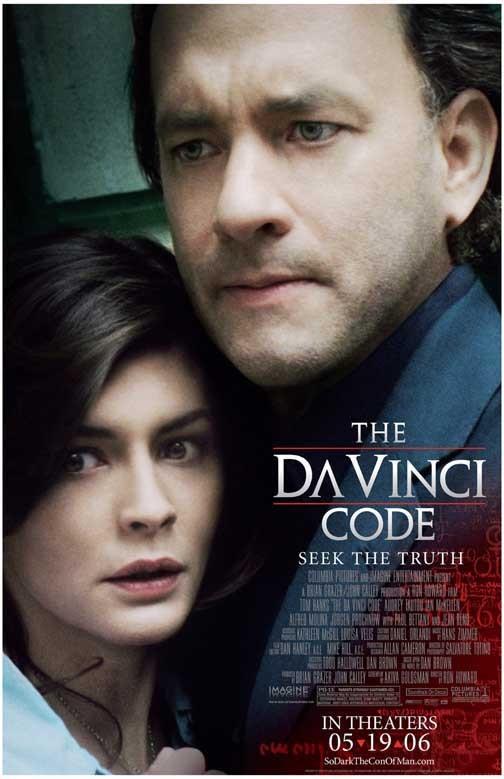 Tom Hanks THE DA VINCI CODE Dan Brown movie poster 11x17 Ron Howard