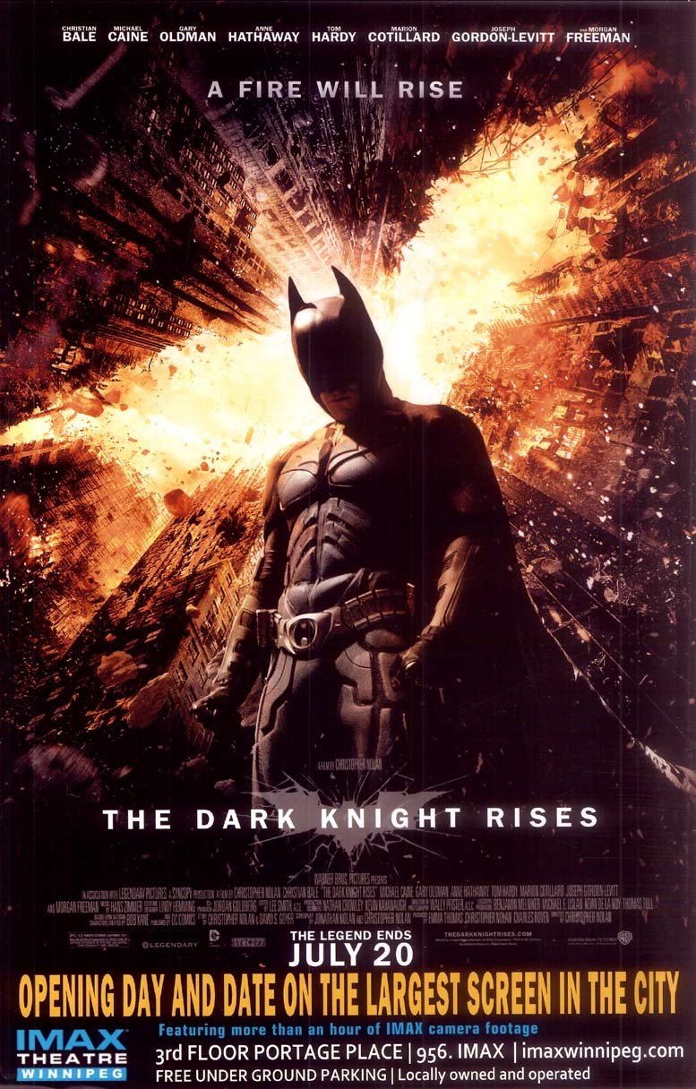 Christian Bale DARK KNIGHT RISES original Imax studio movie poster 11x17 Nolan