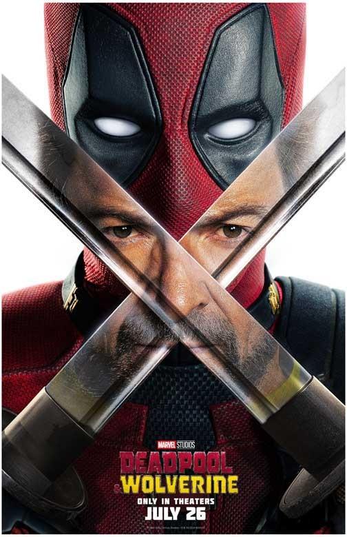 Ryan Reynolds DEADPOOL & WOLVERINE adv 2 Hugh Jackman movie poster 11x17