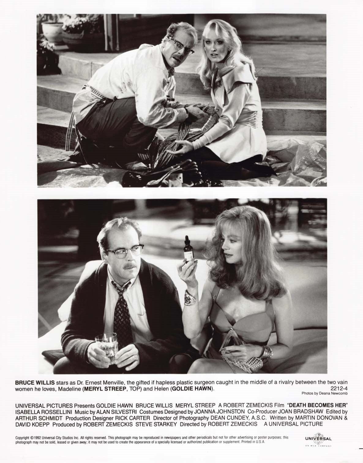 Goldie Hawn DEATH BECOMES HER Meryl Streep Bruce Willis 1992 original 8x10 photo