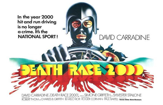 David Carradine DEATH RACE 2000 Sylvester Stallone movie poster 17x11