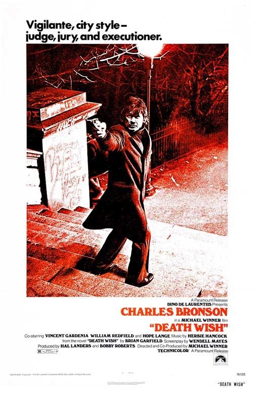 Charles Bronson DEATH WISH red movie poster 11x17