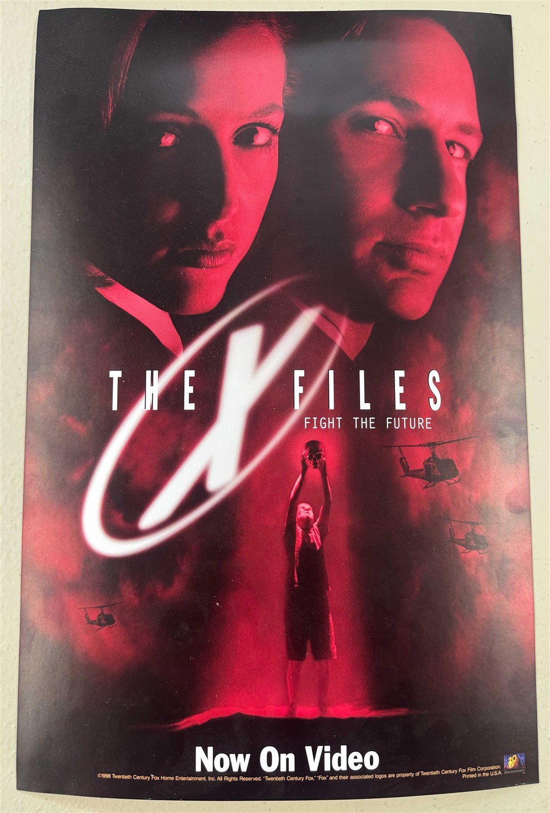 Gillian Anderson X-FILES MOVIE David Duchovny Fox Home Video window decal