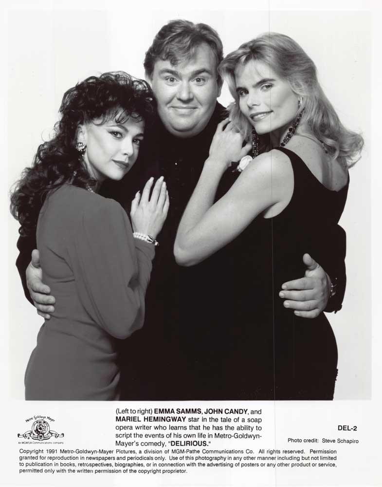 John Candy DELIRIOUS Emma Samms Mariel Hemingway original 8x10 press photo 1991