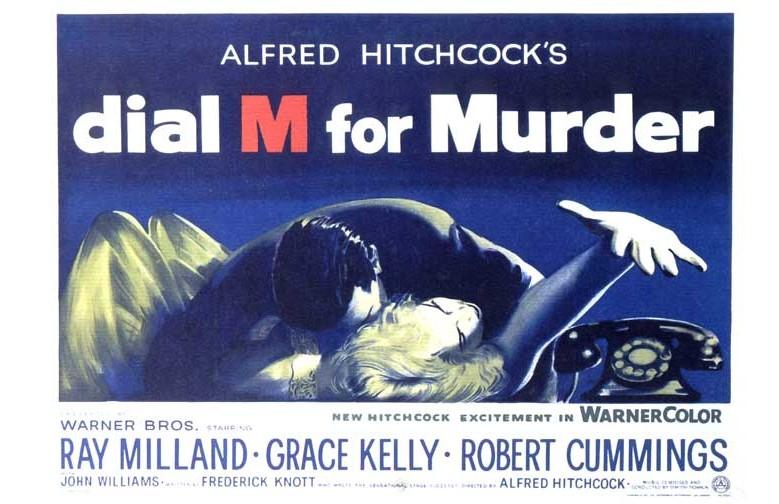 Ray Milland Alfred Hitchcock's DIAL M FOR MURDER Grace Kelly movie poster 17x11