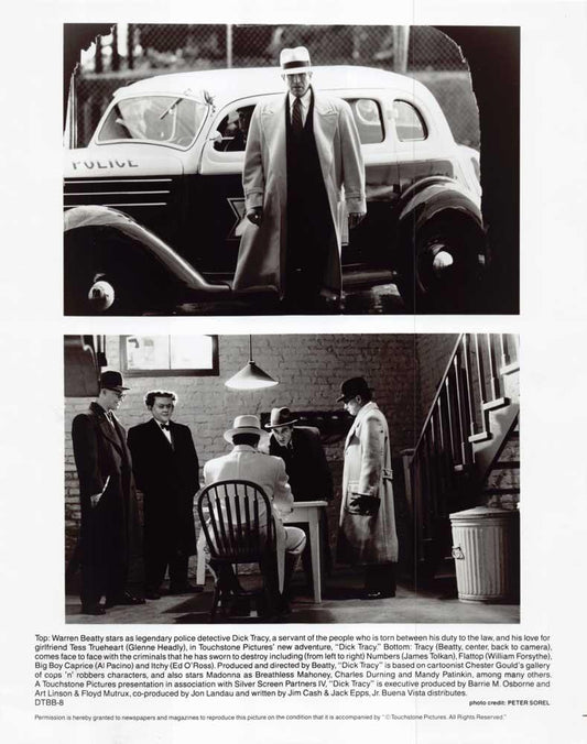 Warren Beatty DICK TRACY Al Pacino original 8x10 press photo 1999