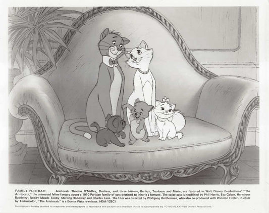 Disney's THE ARISTOCATS original 10x8 press photo 1970 reissue