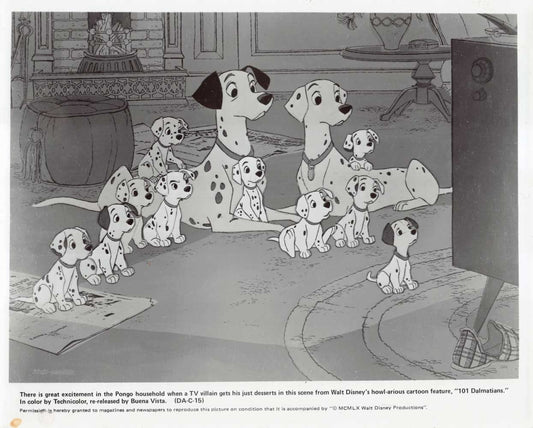 Disney's 101 DALMATIONS original 10x8 press photo 1960 reissue