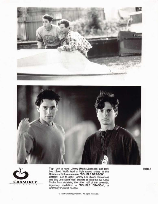 Mark Dacascos DOUBLE DRAGON Scott Wolf original 8x10 press photo 1994