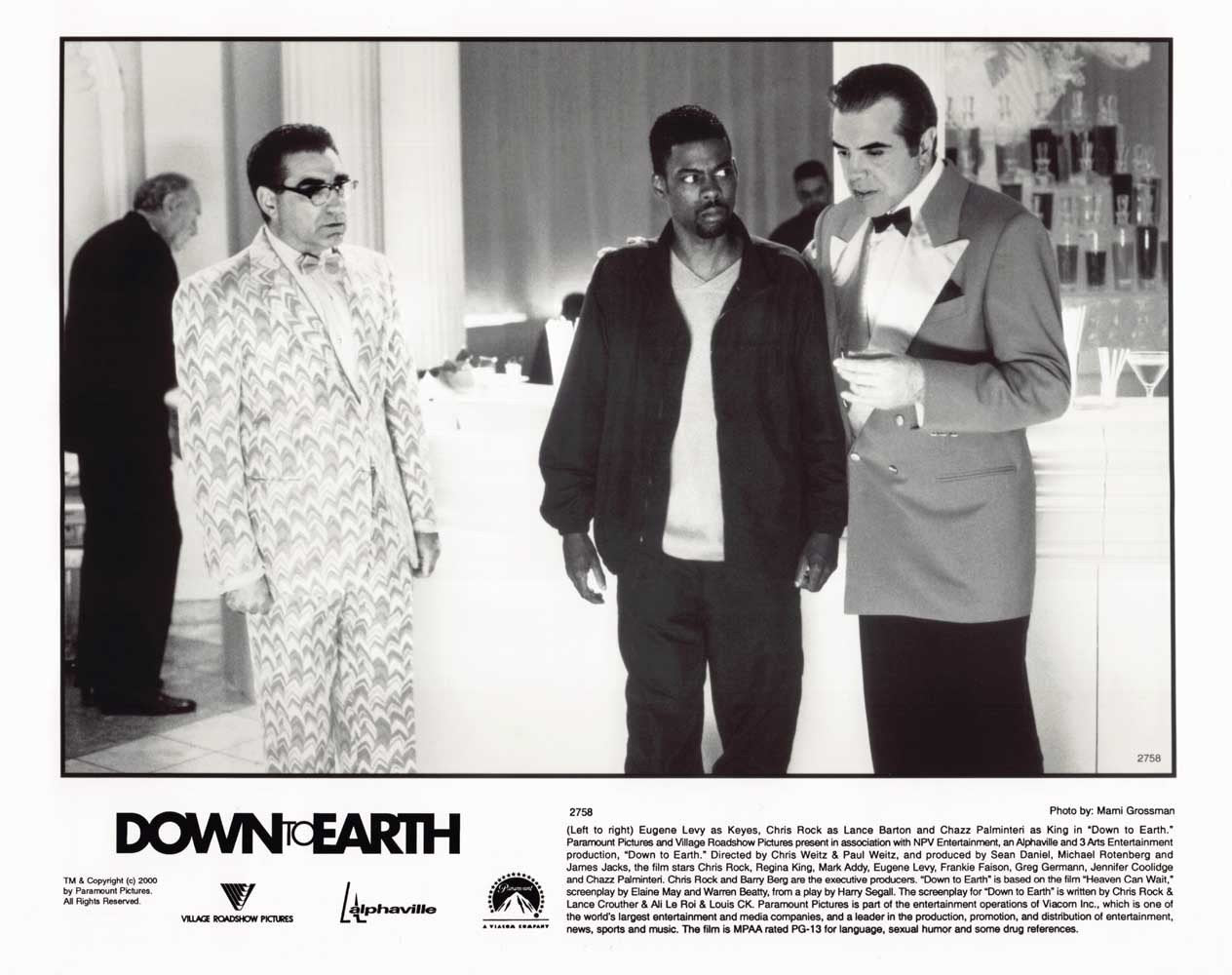 Chris Rock DOWN TO EARTH Eugene Levy original 10x8 press photo 2001