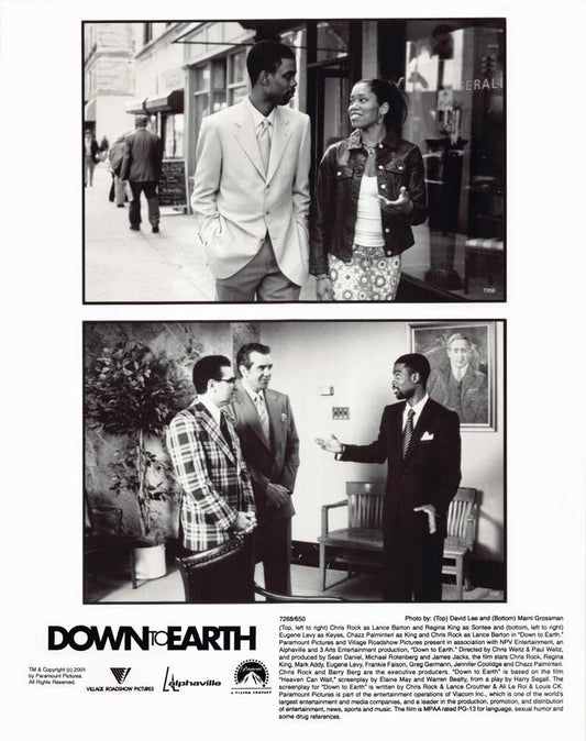 Chris Rock DOWN TO EARTH King Levy Palminteri original 8x10 press photo 2001
