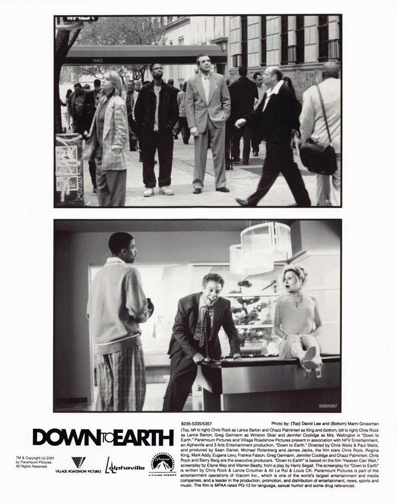Chris Rock DOWN TO EARTH Palminteri Coolidge original 8x10 press photo 2001