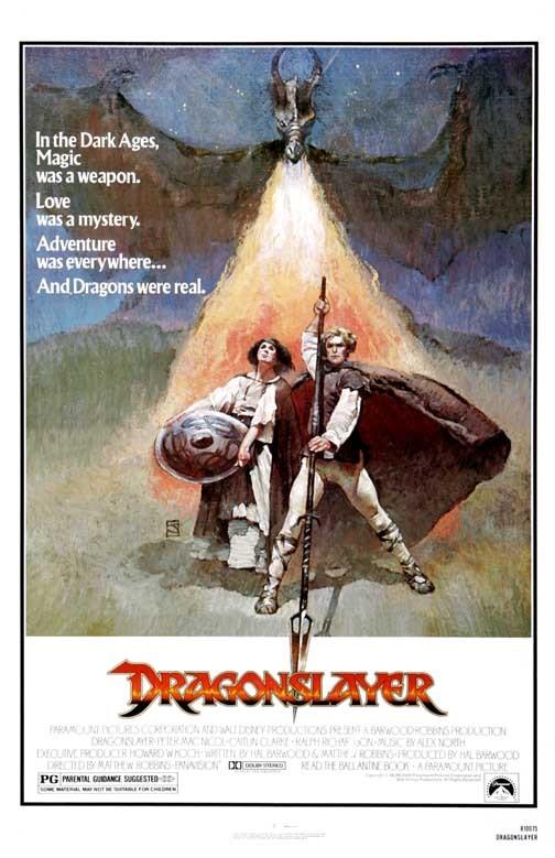 Peter MacNicol DRAGONSLAYER Ralph Richardson movie poster 11x17