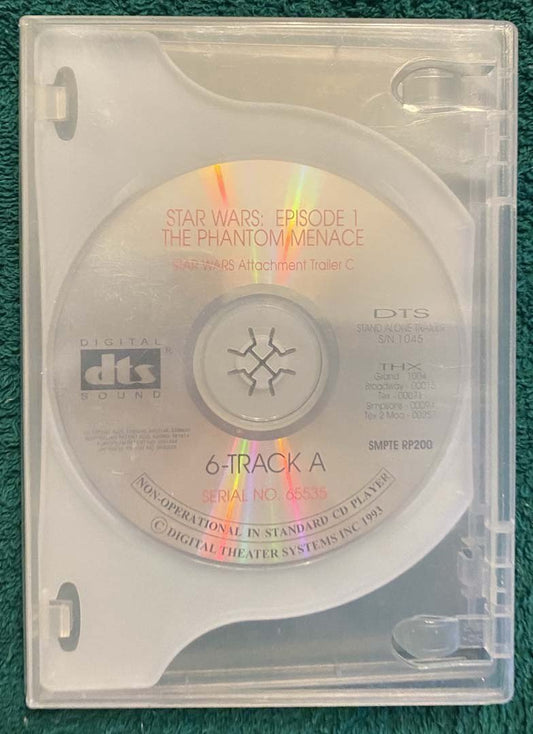 STAR WARS EPISODE 1 PHANTOM MENACE rare theater DTS audio disc set 1999