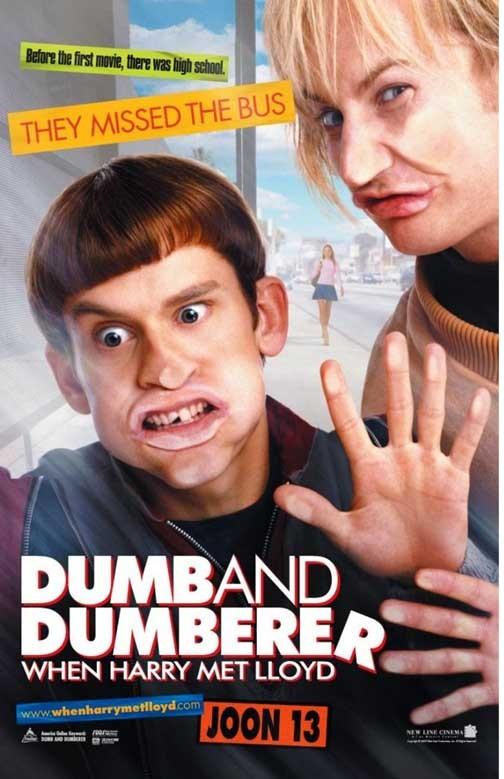 Jim Carrey DUMB AND DUMBERER advance movie poster 11x17