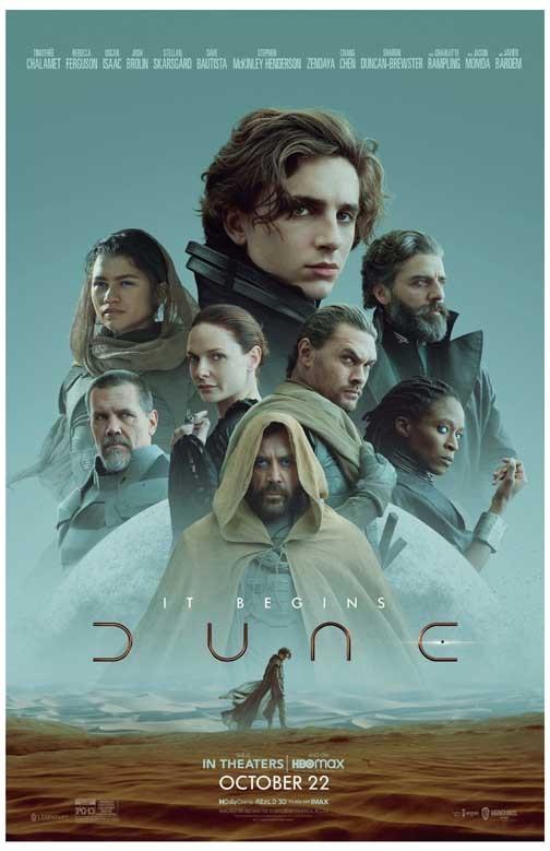 Timothee Chalamet DUNE Zendaya Josh Brolin Rebecca Ferguson movie poster 11x17