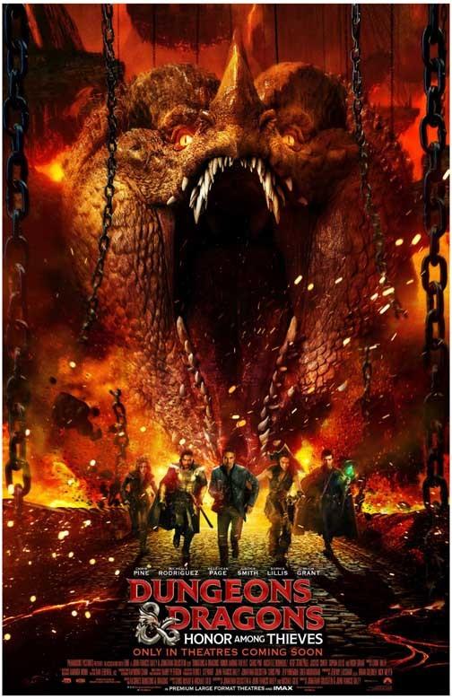 Chris Pine DUNGEONS & DRAGONS HONOR AMONG THIEVES running movie poster 11x17