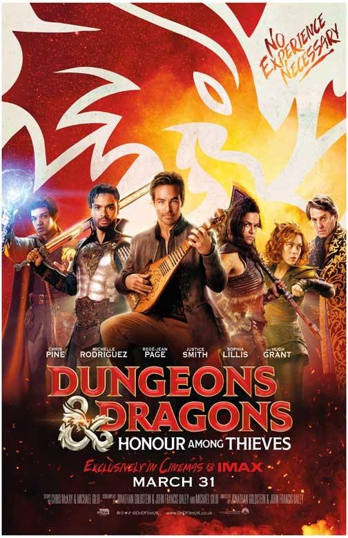 Chris Pine DUNGEONS & DRAGONS HONOUR AMONG THIEVES Imax movie poster 11x17