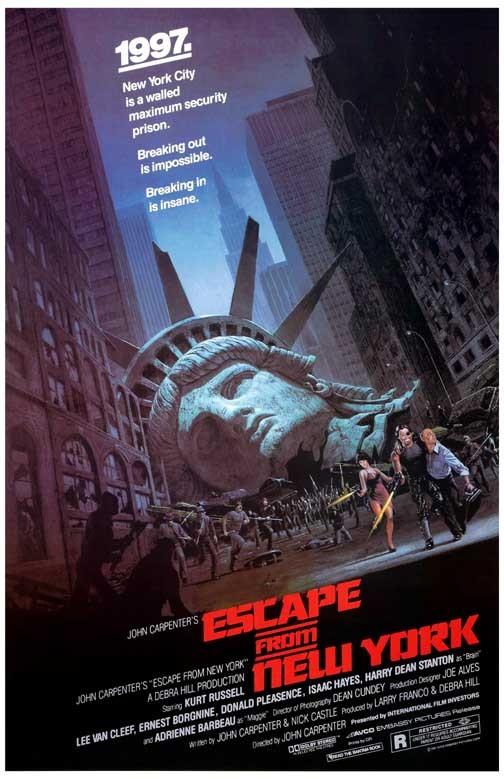 Kurt Russell ESCAPE FROM NEW YORK Nick Castle movie poster 11x17 John Carpenter