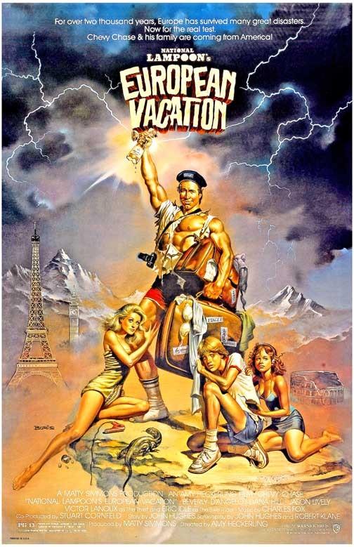 Chevy Chase EUROPEAN VACATION Beverly D'Angelo movie poster 11x17 Boris Valejo