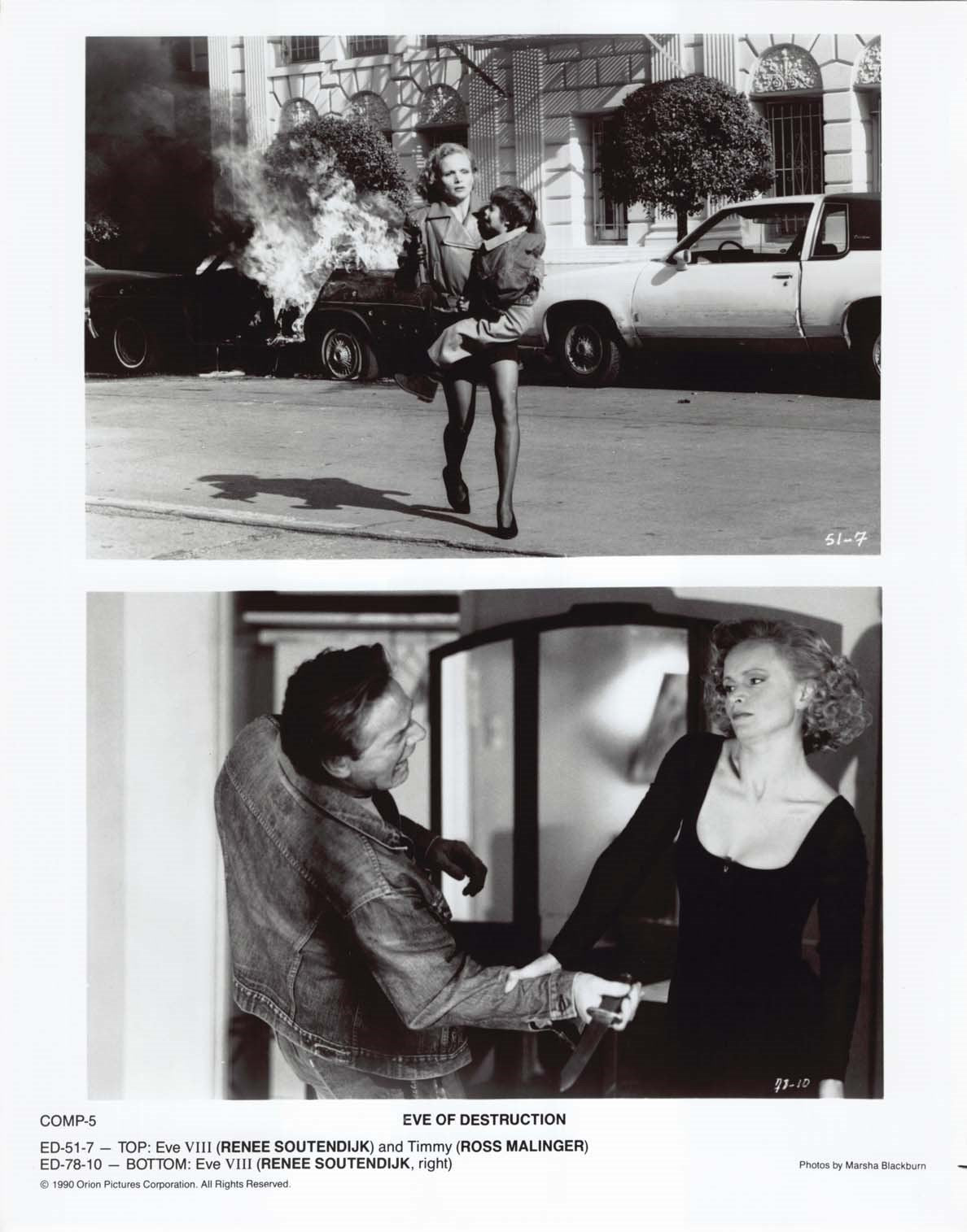 Renee Southendijk 1990 EVE OF DESTRUCTION original 8x10 press photos