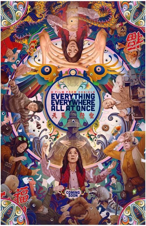 Ke Huy Quan EVERYTHING EVERYWHERE ALL AT ONCE Michelle Yeoh movie poster 11x17
