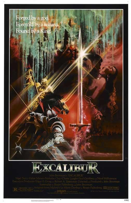 Nigel Terry EXCALIBUR Patrick Stewart movie poster 11x17 John Boorman