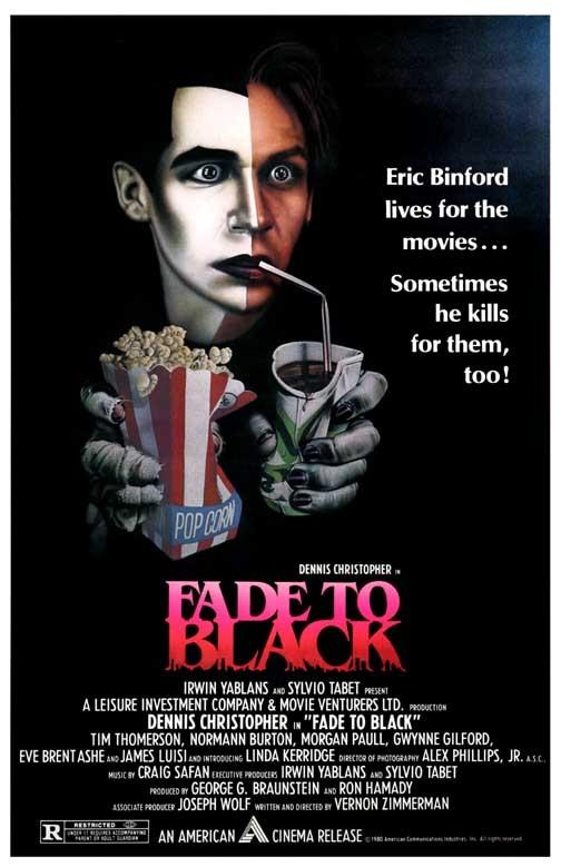 Dennis Christopher FADE TO BLACK 1980 Mickey Rourke movie poster 11x17