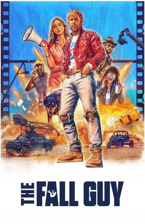 Ryan Gosling THE FALL GUY Emily Blunt art movie poster 11x17