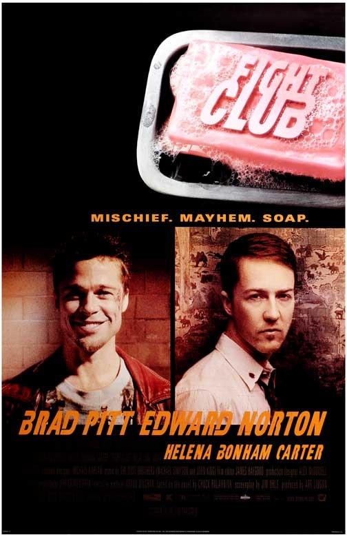 Edward Norton FIGHT CLUB Brad Pitt movie poster 11x 17