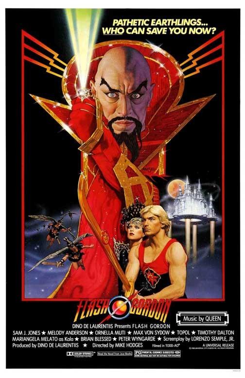 Sam Jones FLASH GORDON Max von Sydow movie poster 11x17