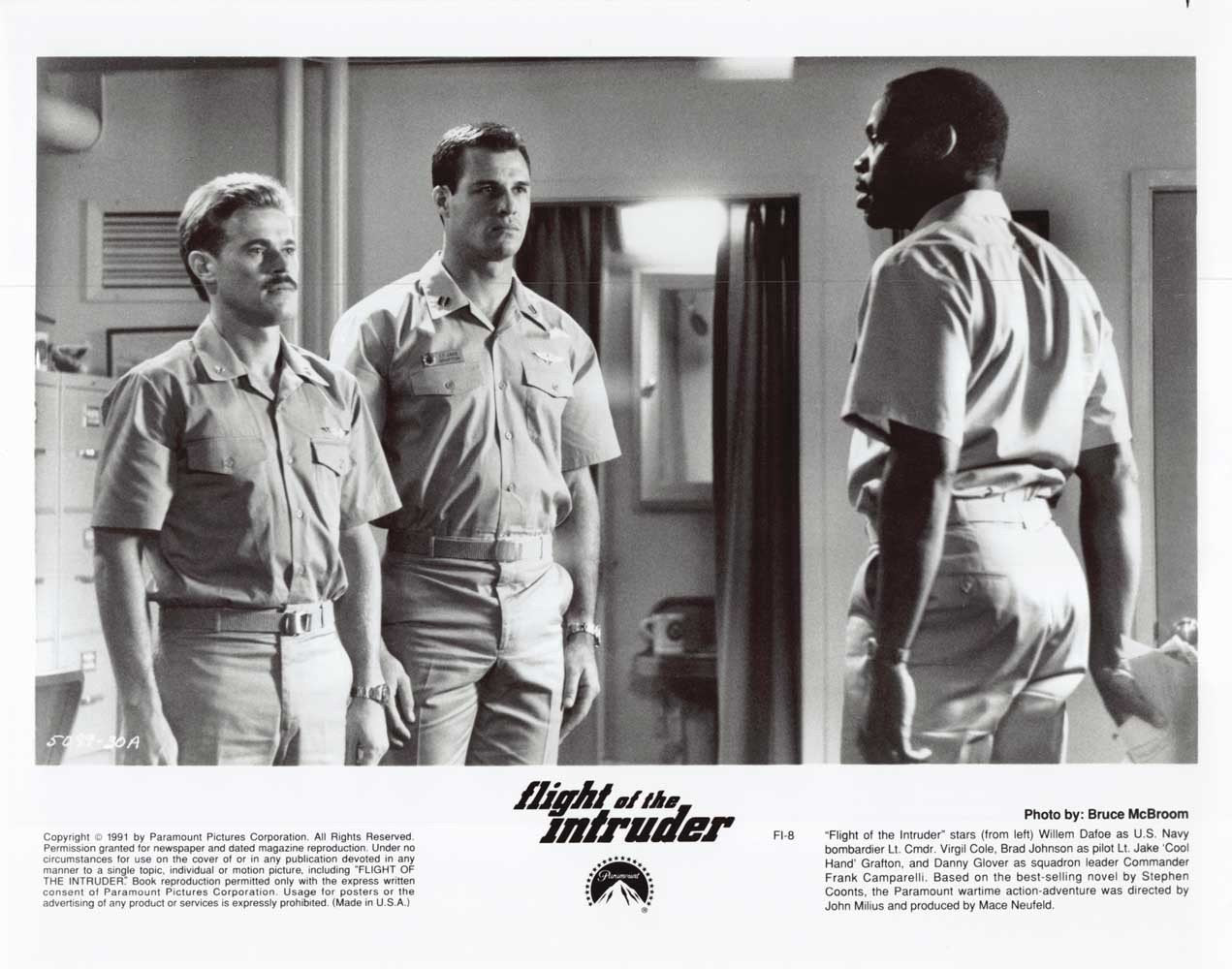 Brad Johnson FLIGHT OF THE INTRUDER Willem Dafoe original 8x10 press photo