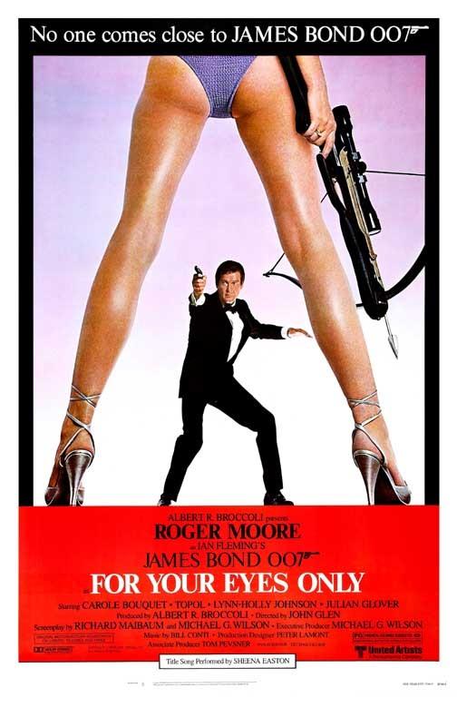 Roger Moore FOR YOUR EYES ONLY movie poster 11x17 James Bond 007