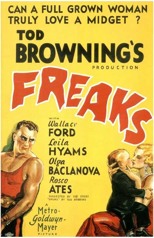 Tod Browning's FREAKS Wallace Ford Leila Hyams movie poster 11x17