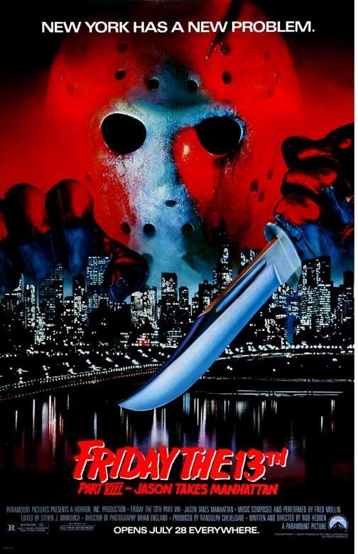 Voorhees FRIDAY THE 13TH PART VIII JASON TAKES MANHATTAN movie poster 11x17