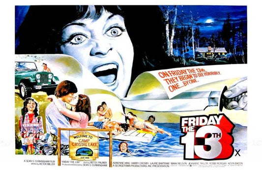 Kevin Bacon FRIDAY THE 13TH movie poster 17x11
