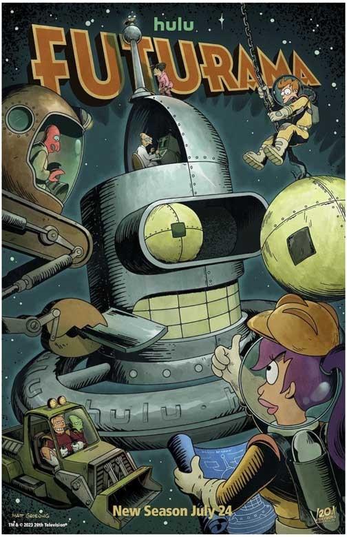 FUTURAMA Bender character poster 11x17
