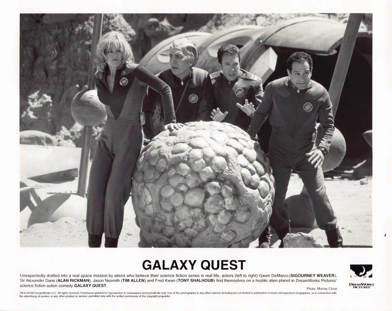 Tim Allen GALAXY QUEST Sigourney Weaver Alan Rickman original 10x8 press photo
