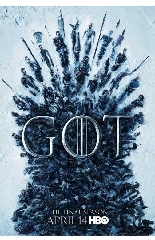 George R. R. Martin GAME OF THRONES Iron Throne bodies poster 11x17
