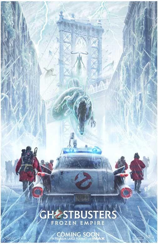 Paul Rudd GHOSTBUSTERS FROZEN EMPIRE icy advance movie poster 11x17