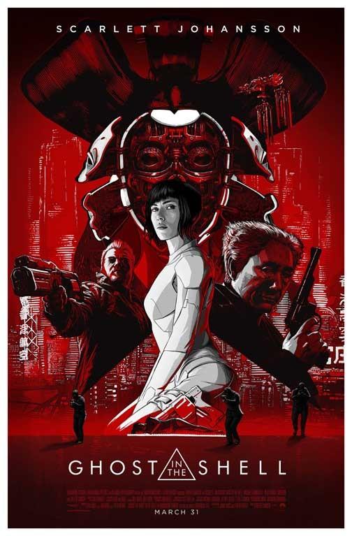 Scarlet Johansson GHOST IN THE SHELL movie poster 11x17