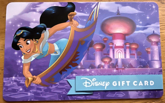 Jasmine ALADDIN collectible gift card Disney Theme Parks