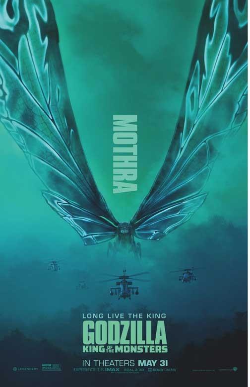 GODZILLA KING OF THE MONSTERS Mothra character movie poster 11x17