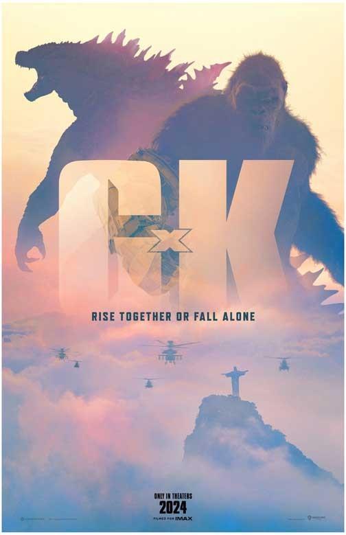 GODZILLA x KONG duo advance movie poster 11x17