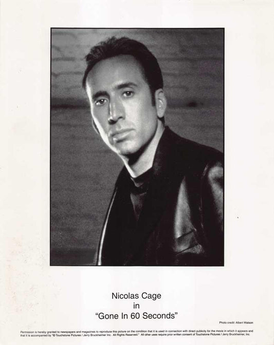 Nicolas Cage GONE IN 60 SECONDS original press photo 2000