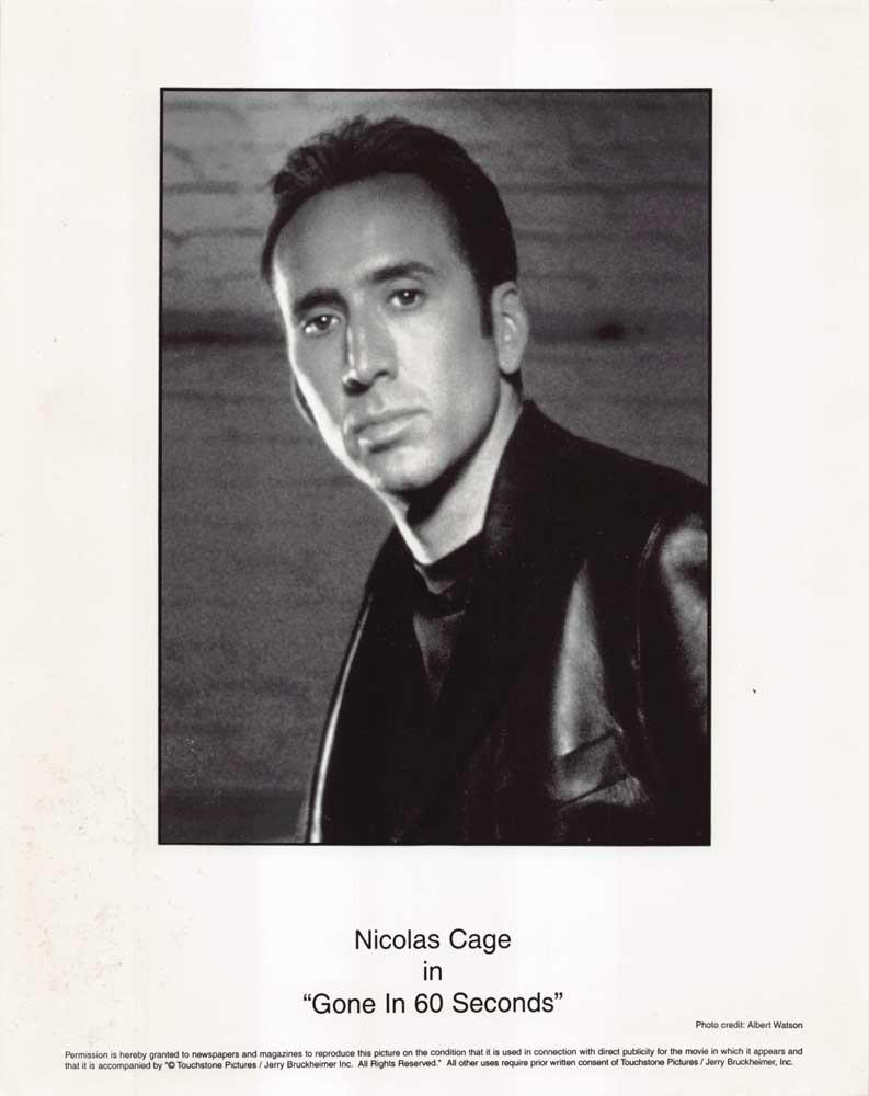 Nicolas Cage GONE IN 60 SECONDS original press photo 2000