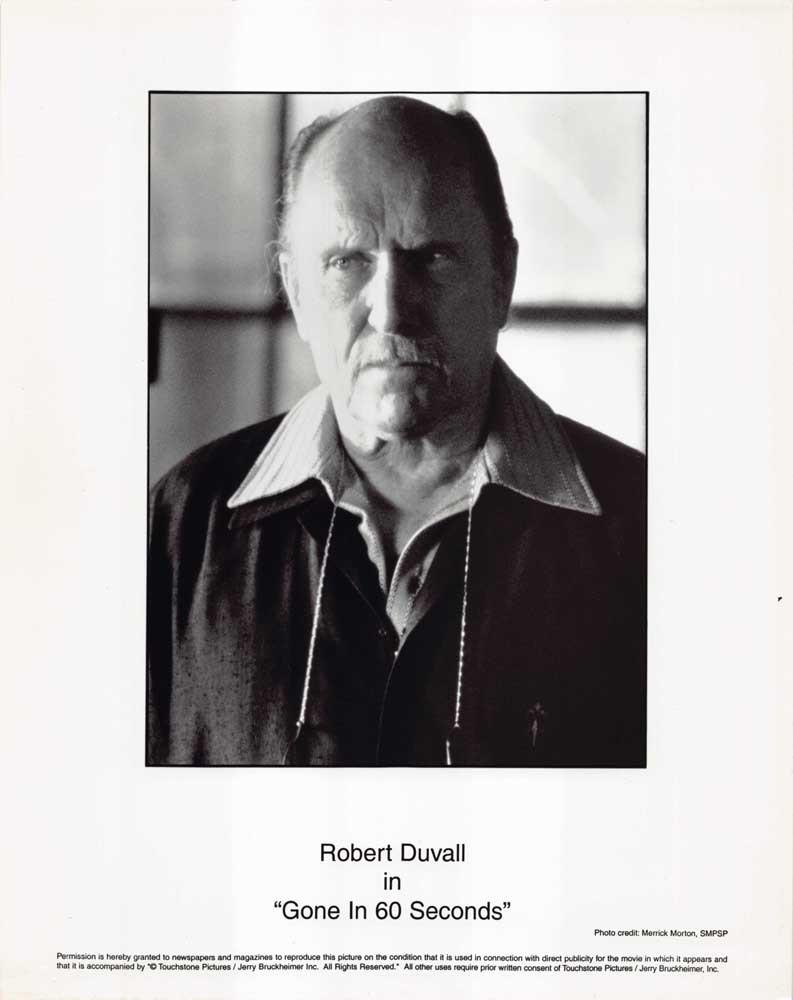 Robert Duvall GONE IN 60 SECONDS original press photo 2000
