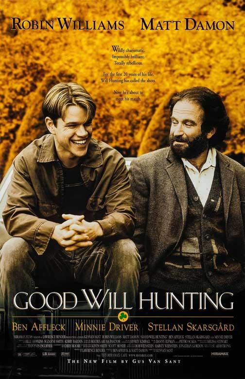 Matt Damon GOOD WILL HUNTING Robin Williams movie poster 11x17
