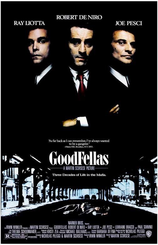 Ray Liotta GOODFELLAS Robert De Niro Joe Pesci movie poster 11x17 Scorsese