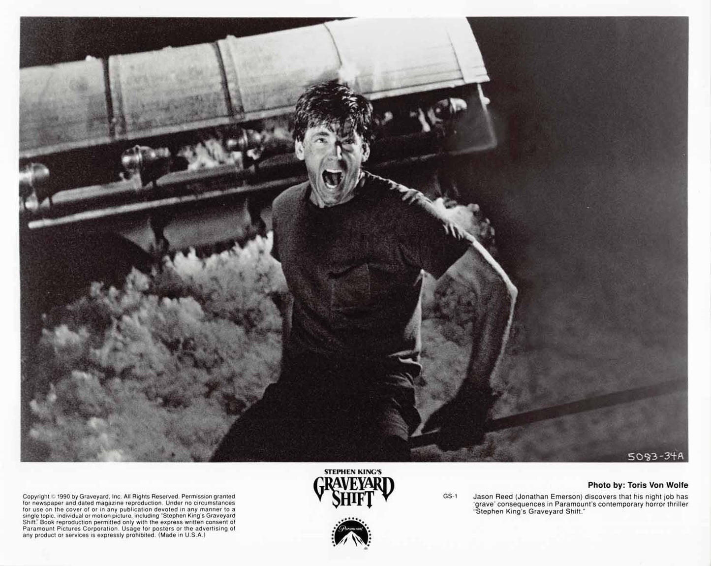 Brad Dourif GRAVEYARD SHIFT 1990 original 8x10 press photos